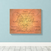 Psalm 23 KJV Christelijke Bijbelverse Canvas Afdruk (Insitu (Houten vloer))