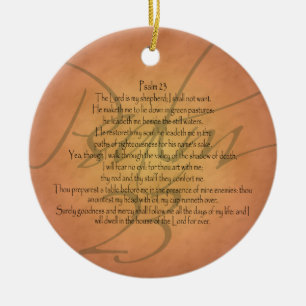Psalm 23 KJV Christelijke Bijbelverse Keramisch Ornament