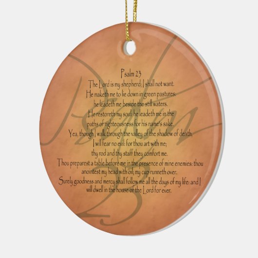 Psalm 23 KJV Christelijke Bijbelverse Keramisch Ornament (Links)