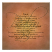 Psalm 23 KJV Christelijke Bijbelverse Poster (Voorkant)