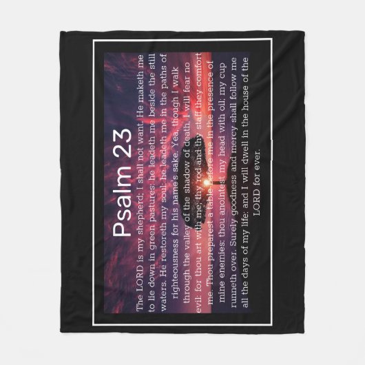 Psalm 23 KJV Christelijke deken (Voorkant)