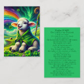 Psalm 23 KJV Kaarten - Happy Lamb Visitekaartje (Voorkant / Achterkant)