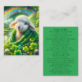 Psalm 23 KJV Kaarten - Konijnenlam Visitekaartje (Voorkant / Achterkant)