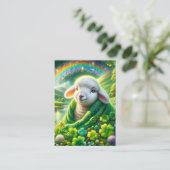 Psalm 23 KJV Kaarten - Konijnenlam Visitekaartje (Staand voorkant)