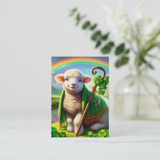 Psalm 23 KJV Kaarten - Lam Visitekaartje (Staand voorkant)