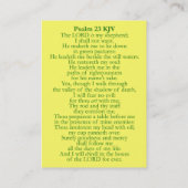Psalm 23 KJV Kaarten - Lam Visitekaartje (Achterkant)