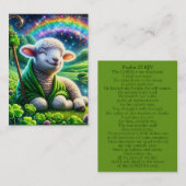 Psalm 23 KJV Kaarten - Vrolijk lam Visitekaartje (Voorkant / Achterkant)