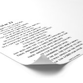 Psalm 23 KJV Vet Cinzel-lettertype Poster (Hoek)