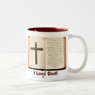 Psalm 23 KoffieMok Tweekleurige Koffiemok