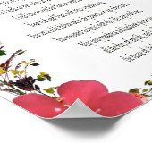 Psalm 23, Lijst met ventilator, papier met waardev Poster (Hoek)