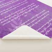 Psalm 23 Lila Sherpa Deken (3/4)