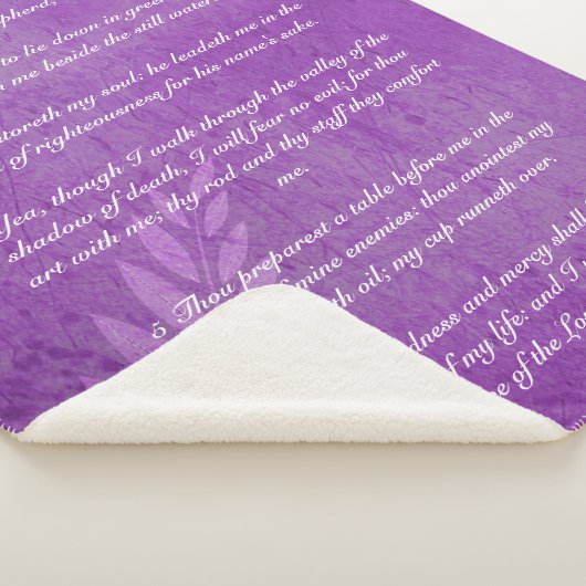 Psalm 23 Lila Sherpa Deken (3/4)