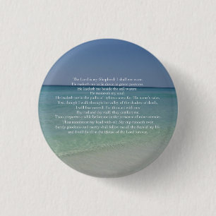Psalm 23 Lord is Mijn Herder Ronde Button 3,2 Cm