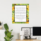 Psalm 23 Lord is My Shepherd KJV Sunflower Poster (Thuiskantoor)
