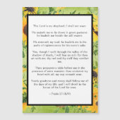 Psalm 23 Lord is My Shepherd Sunflower (Voorkant)
