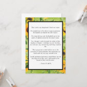 Psalm 23 Lord is Shepherd Flat Wenskaart Kaart (Voorkant / Achterkant in situ)