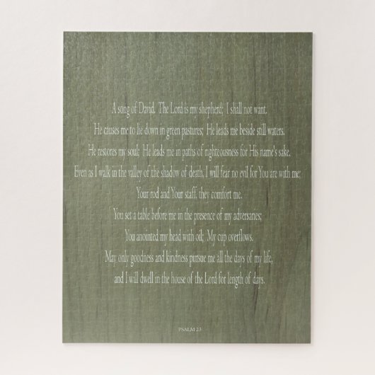 Psalm 23, Lord, Wood Pattern, 520 pcs, Hard Puzzle Legpuzzel (Verticaal)