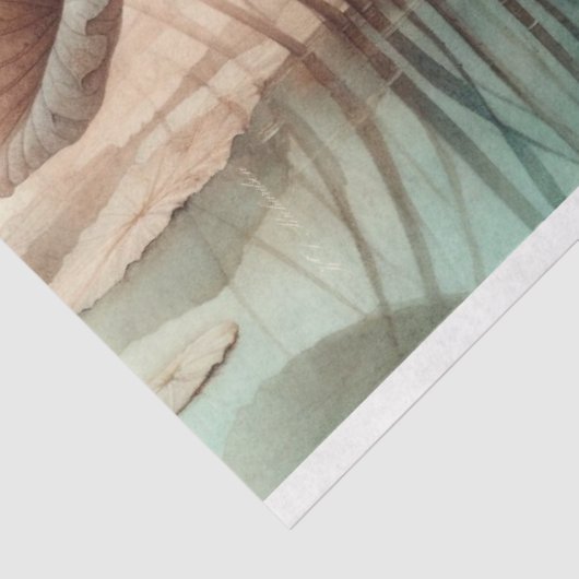 Psalm 23 Lotus, Kikkervijver Decoupage Tissuepapier (Detail)