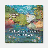 Psalm 23 Magnet, De Heer is Mijn Shepherd Magneet (Voorkant)