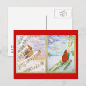 Psalm 23 Mannelijk en Vrouw Kardinaal briefkaart (Voorkant / Achterkant)