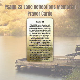 Psalm 23 Meerreflecties Herdenkingsgebedskaart Visitekaartje