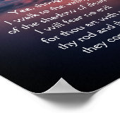 Psalm 23 met donker vallei landschap poster (Hoek)