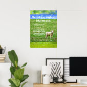 Psalm 23 met een mooi lammetje, Christelijk poster (Thuiskantoor)