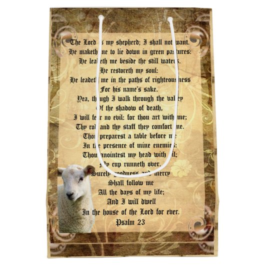 Psalm 23 met het Lam Medium Cadeauzakje (Achterkant)