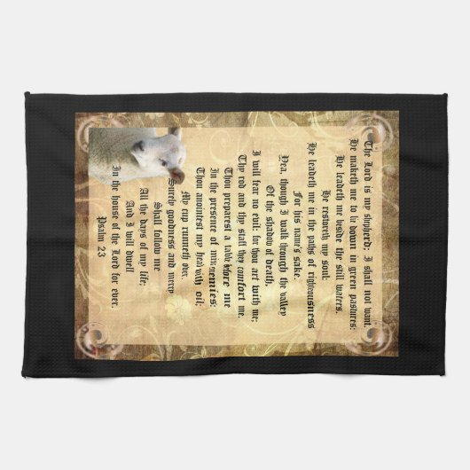 Psalm 23 met het Lam Theedoek (Horizontaal)