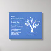 Psalm 23 met stamboom, canvas afdruk (Voorkant)