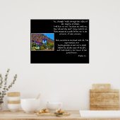 Psalm 23 met woestijnkerkelijke afdruk poster (Keuken)