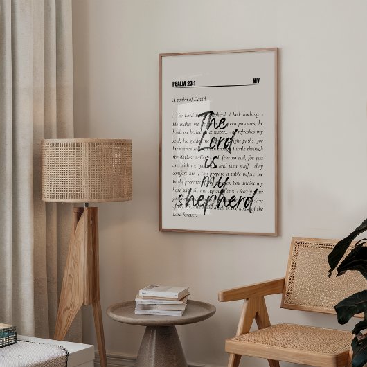 Psalm 23: Minimalistisch Poster