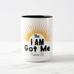 Psalm 23 Moderne Schrift De IK BEN Heeft Me Tweekleurige Koffiemok