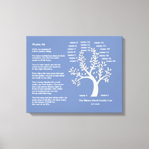 Psalm 23 MSG   Kunst voor het rivierschilderwerk Canvas Afdruk