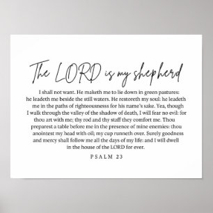 Psalm 23 Muurkunst Afdrukbare Bijbel Verzen Schrif Poster