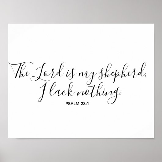 Psalm 23 Muurkunst Poster (Voorkant)