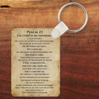 Psalm 23 {NHEB-versie.} Sleutelhanger