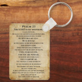 Psalm 23  { NHEB version.} Sleutelhanger (Achterkant)