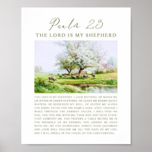 Psalm 23 NIV De Heere is mijn Herder Poster