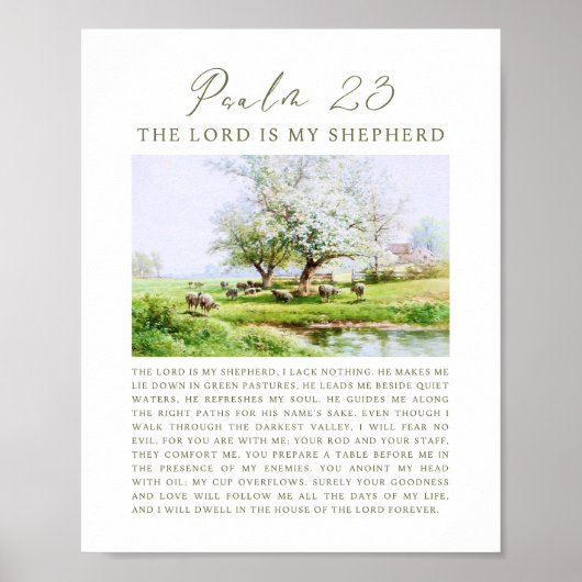 Psalm 23 NIV De Heere is mijn Herder Poster (Voorkant)
