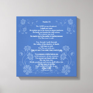Psalm 23 NKJV Canvas Afdruk
