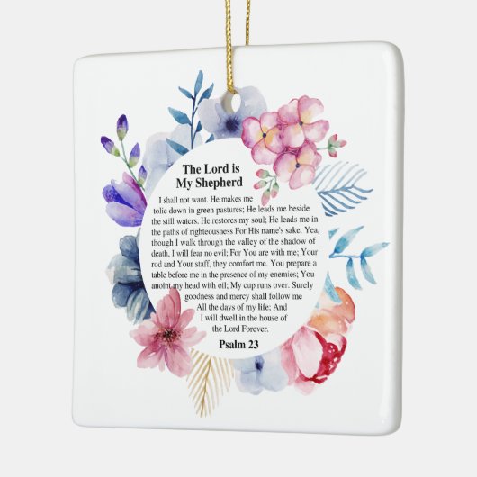 Psalm 23 NKJV De Heer is Mijn Herder Keramisch Ornament (Links)