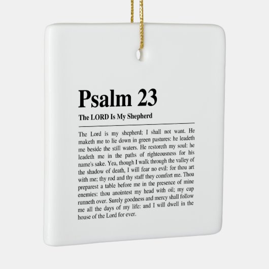 Psalm 23 NKJV De Heer is Mijn Herder Keramisch Ornament (Rechts)