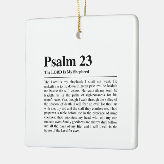 Psalm 23 NKJV De Heer is Mijn Herder Keramisch Ornament (Links)
