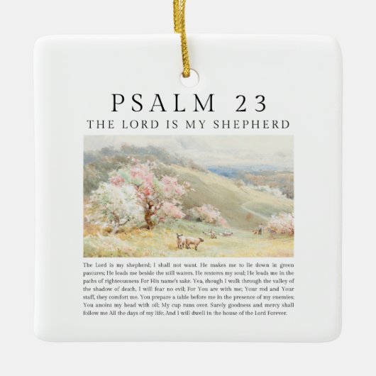 Psalm 23 NKJV De Heer is Mijn Herder Keramisch Ornament (Voorkant)