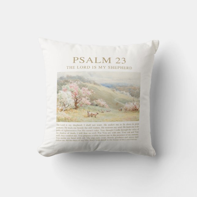 Psalm 23 NKJV De Heer is Mijn Herder Kussen (Voorkant)
