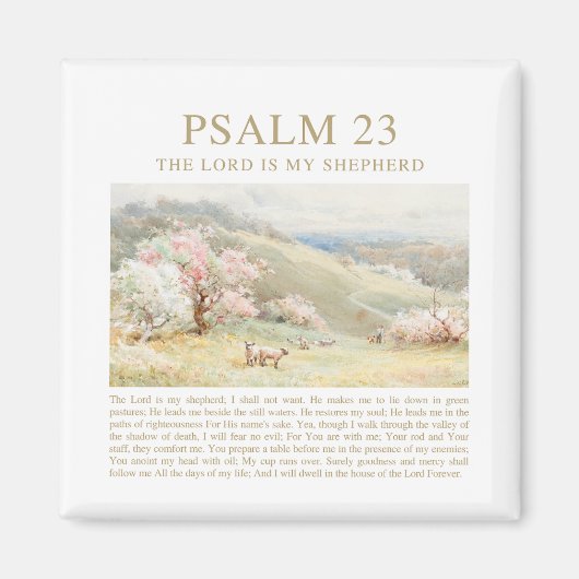 Psalm 23 NKJV De Heer is Mijn Herder Magneet (Voorkant)