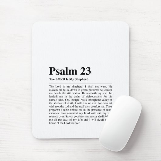 Psalm 23 NKJV De Heer is Mijn Herder Muismat (Met muis)