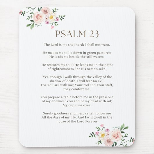 Psalm 23 NKJV De Heer is Mijn Herder Muismat (Voorkant)