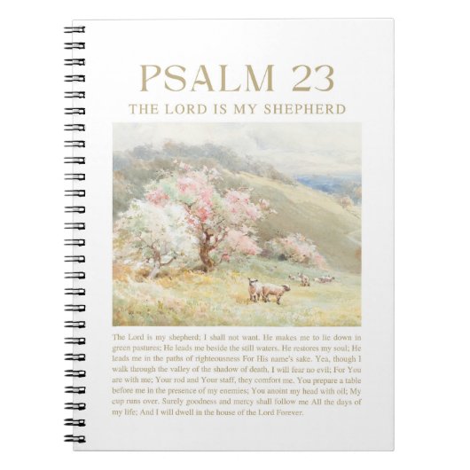 Psalm 23 NKJV De Heer is Mijn Herder Notitieboek (Voorkant)